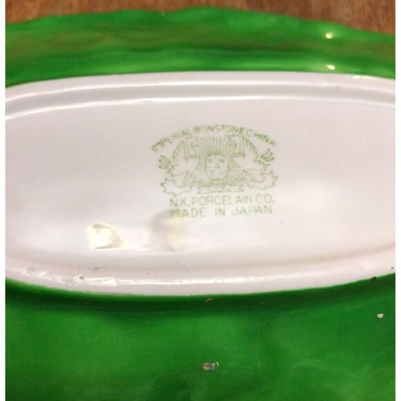 Imperial Ironstone Leaf Plate Japan NK Porcelain Vintage Tomato Cabbage Lettuce - Picture 4 of 4